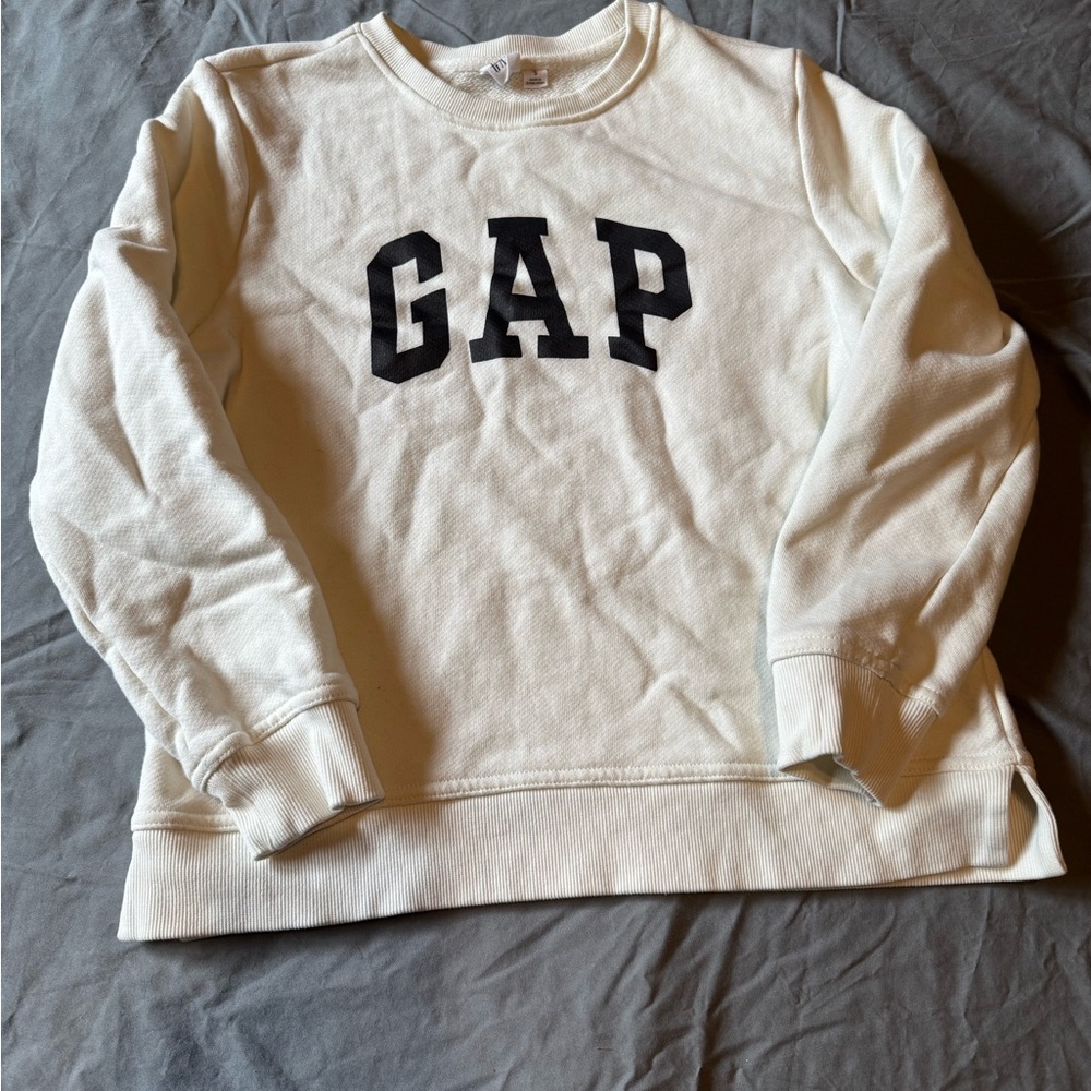 GAP White Sweatshirt with Black Logo